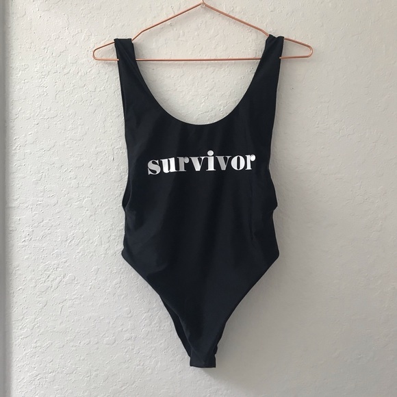 NWOT Aerie Black Survivor Swimsuit Size Medium - Picture 3 of 4